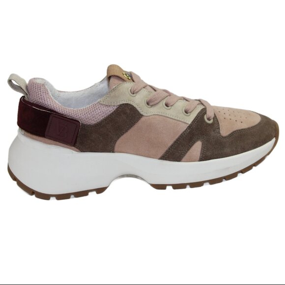 Veronica Beard Original Prototype Grey Mink Rose Dust Suede Lace-Up Sneaker SZ 6 - Picture 5 of 11